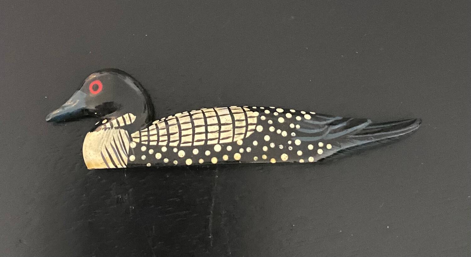 6 duck knife holders in lacquered wood