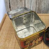 Vintage white metal tea boxes