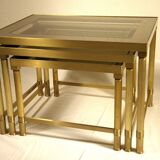Brass and glass nesting tables