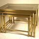 Brass and glass nesting tables
