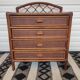 Commode vintage en rotin