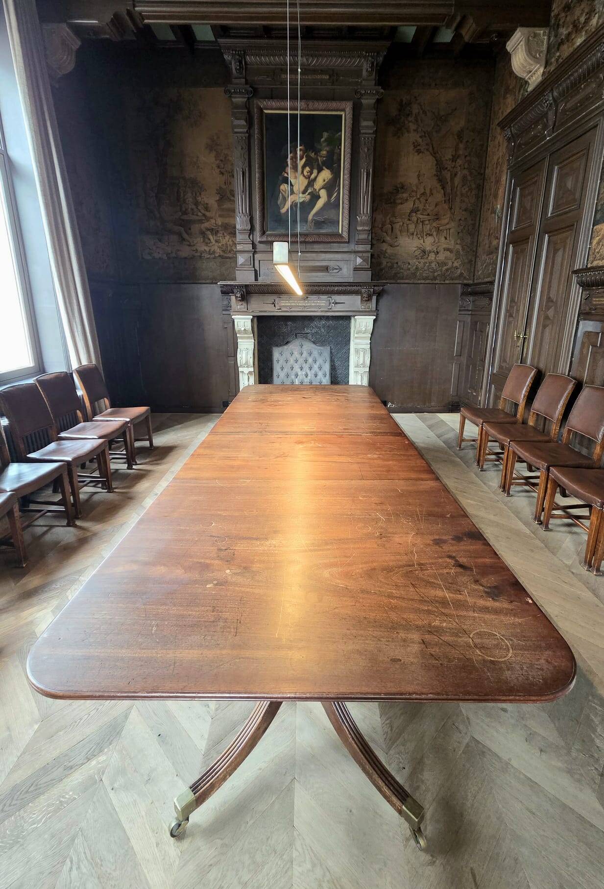 Table set and 12 chairs.