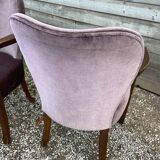 4 vintage velvet armchairs
