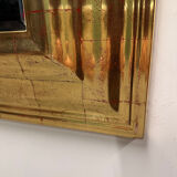 Very large Deknudt mirror with faux gold leaf frame, 1980s. Belgium