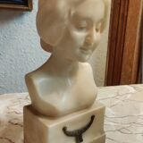 Bust of a woman in alabaster