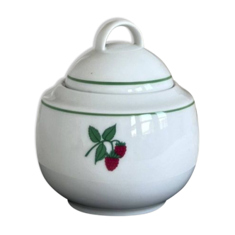 Vintage porcelain sugar bowl Table and Colors raspberry series