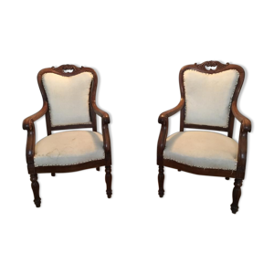 Paire de fauteuils voltaire