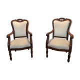 Paire de fauteuils Voltaire