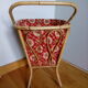 Square-shaped 1960s wicker knitting cart worker