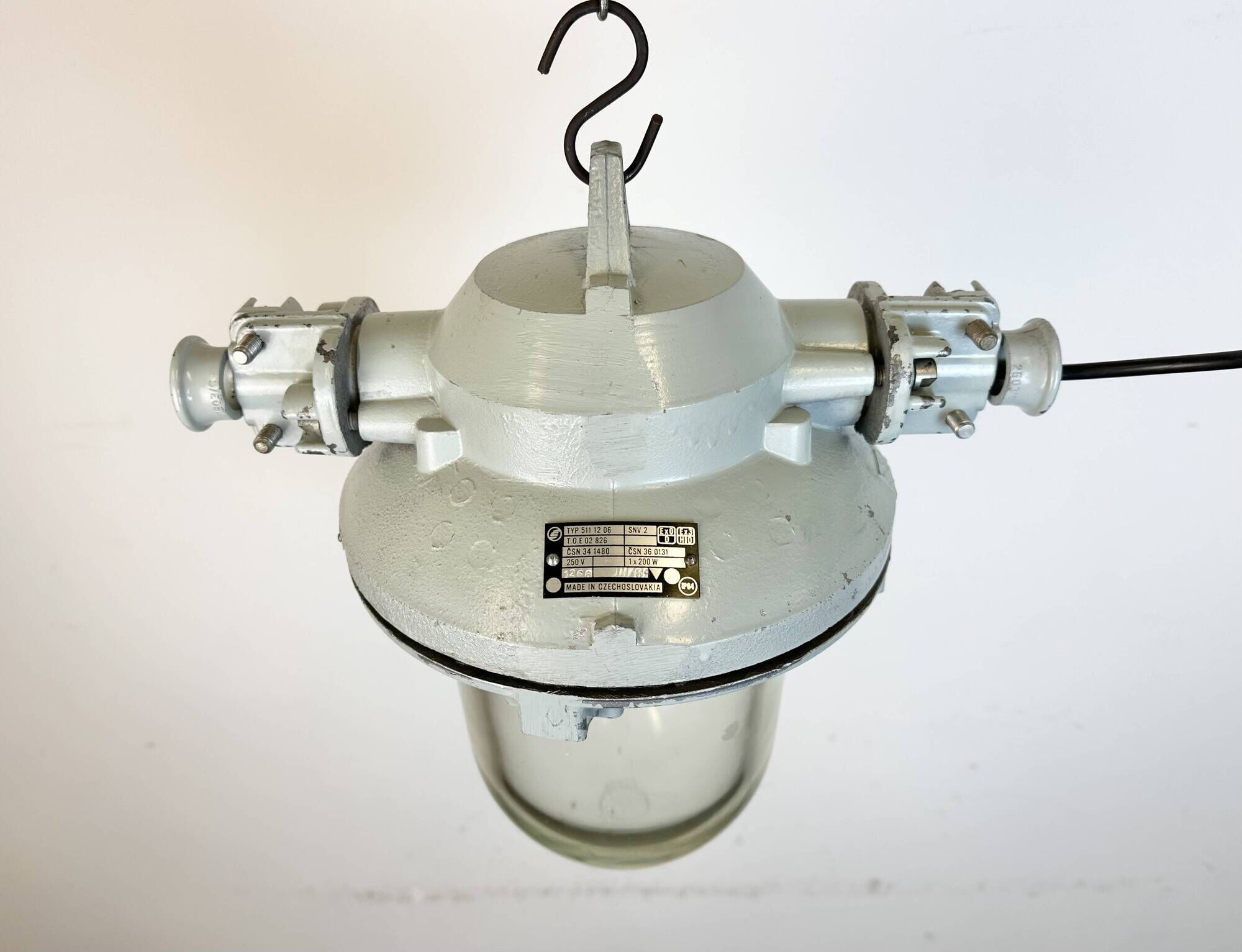 Grey Industrial Cast Aluminium Explosion Proof Light, 1970s