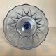 Old blue moulded glass footed cup