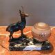 Very pretty art deco chamois table lamp