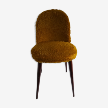 Vintage mustard barrel chair
