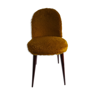Vintage mustard barrel chair