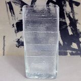 Large glass vase by Christer Sjögren for Lindshammar Glasbruk 1970