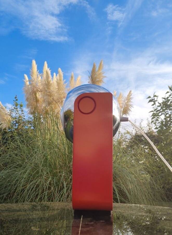 Massive vintage eyes ball lamp