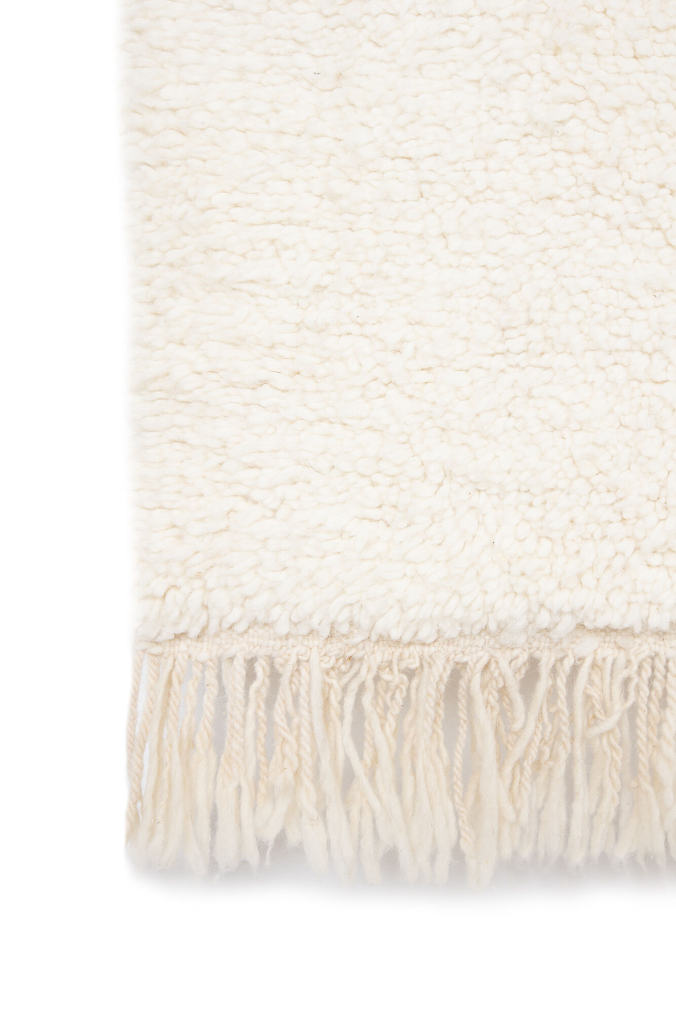 Carpet berbere beni ourain ecru 205 x 153 cm