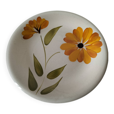 Grande assiette vintage italienne – décor floral peint à la main – Primula,