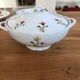 Service dishes and exotic pattern porcelain tureen