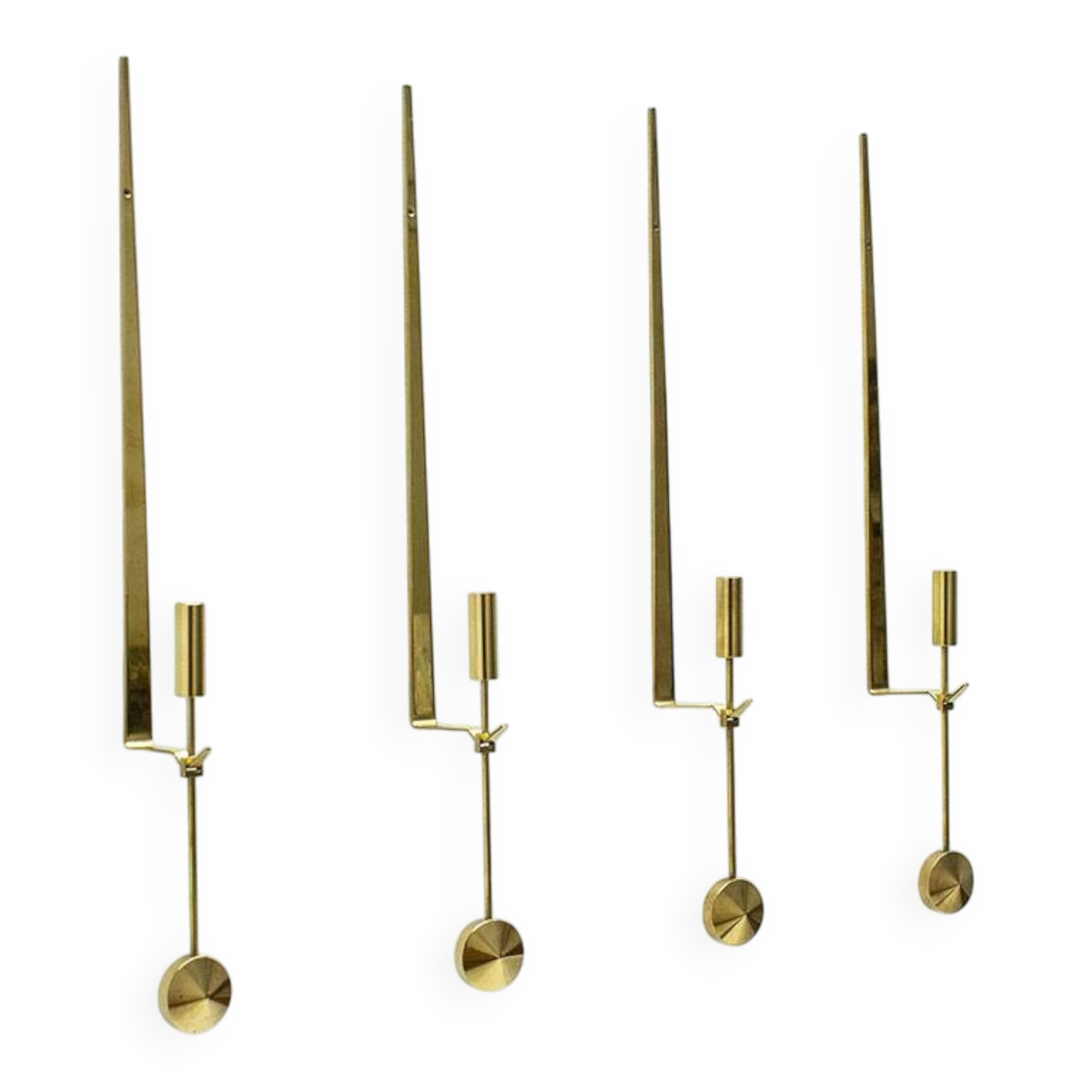 Set of 4 Swedish wall candlesticks by Pierre Forssell for Skultuna