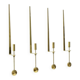 Ensemble de 4 candélabres muraux suédois par Pierre Forssell pour Skultuna.
