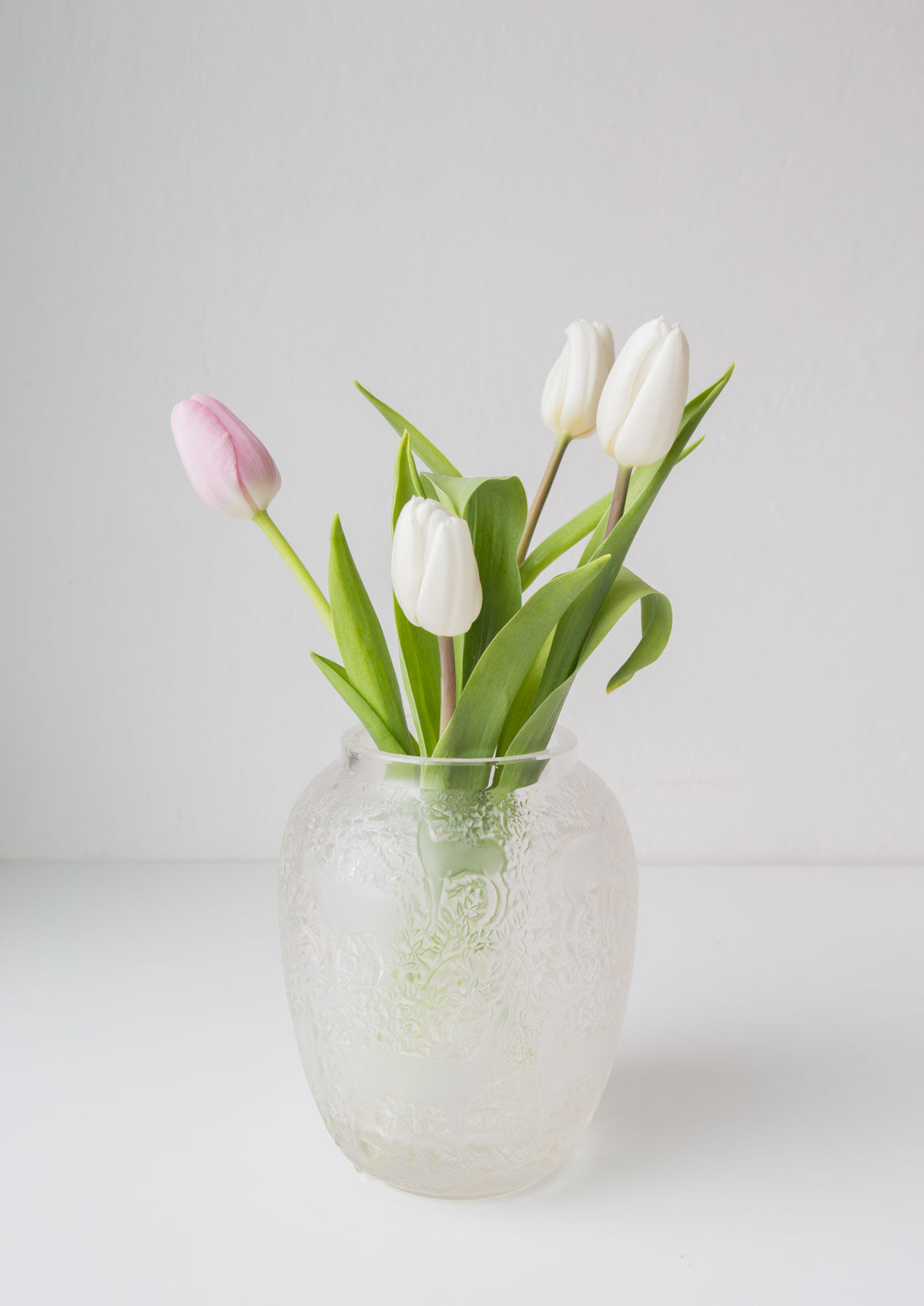 Paire vases modèle Biches Lalique