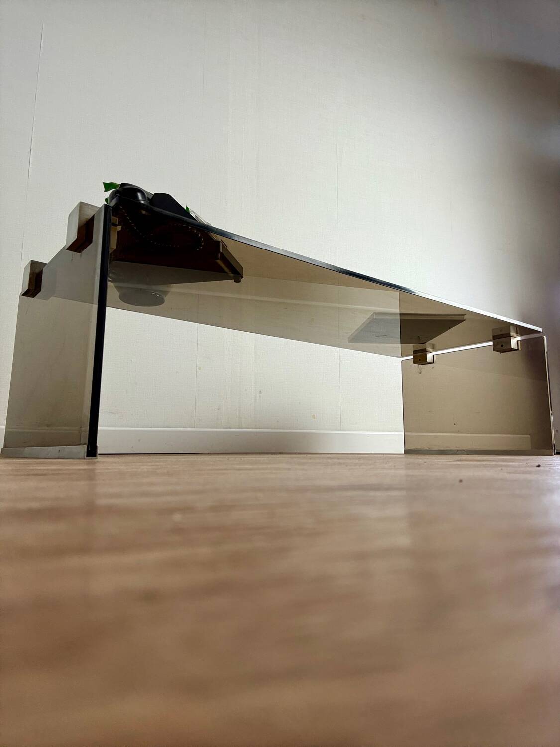 Glass coffee table from the 70s