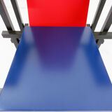 Gerrit Rietveld Red & Blue Chair by Cassina