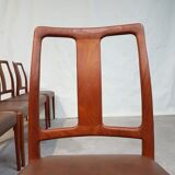 Ensemble de 6 chaises à manger danoise vintage