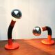 Vintage Italian table lamps Space Age by Bellini for Targetti, 1970s.