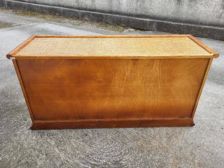 Vintage maugrion rattan 7-drawer chest of drawers