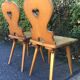 Pair of 70's light wood mountain chairs