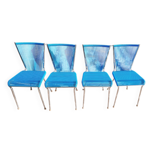 Lot de 4 chaises scoubidou