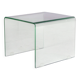 Table d'appoint en verre "Waterfall" des années 1980 par Fiam, Italie