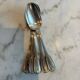 Set of five Bonlanger silver spoons