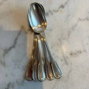 Lot de cinq cuillères en argent Bonlanger