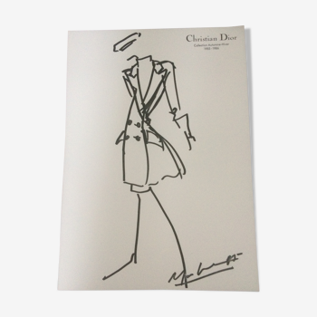 Christian dior: fashion illustration "autumn collection - winter 1985 -86"