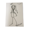 Christian dior: fashion illustration "autumn collection - winter 1985 -86"