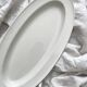 Oval fish dish in white ironstone Creil and Montereau late 19th century