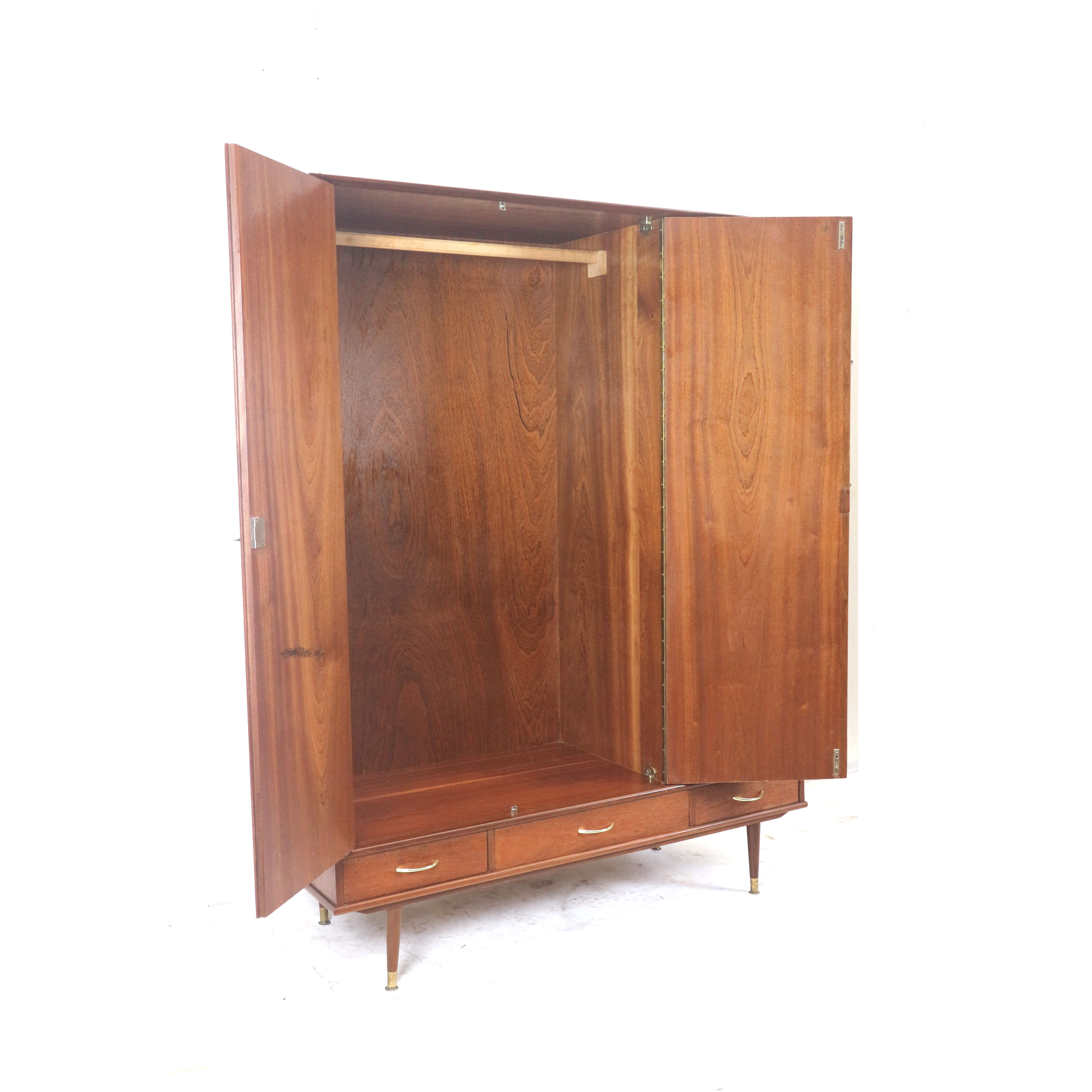 Vintage 3-door wardrobe made in the 60s