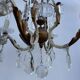 Crystal pendant chandelier wrought iron 1900