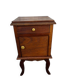 Vintage bedside table in solid wood – curved legs
