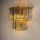 Two-tier frosted Murano glass wall sconce, Italy, 1970s