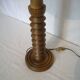 Charles Dudouyt style lamp in turned wood from the 1940s