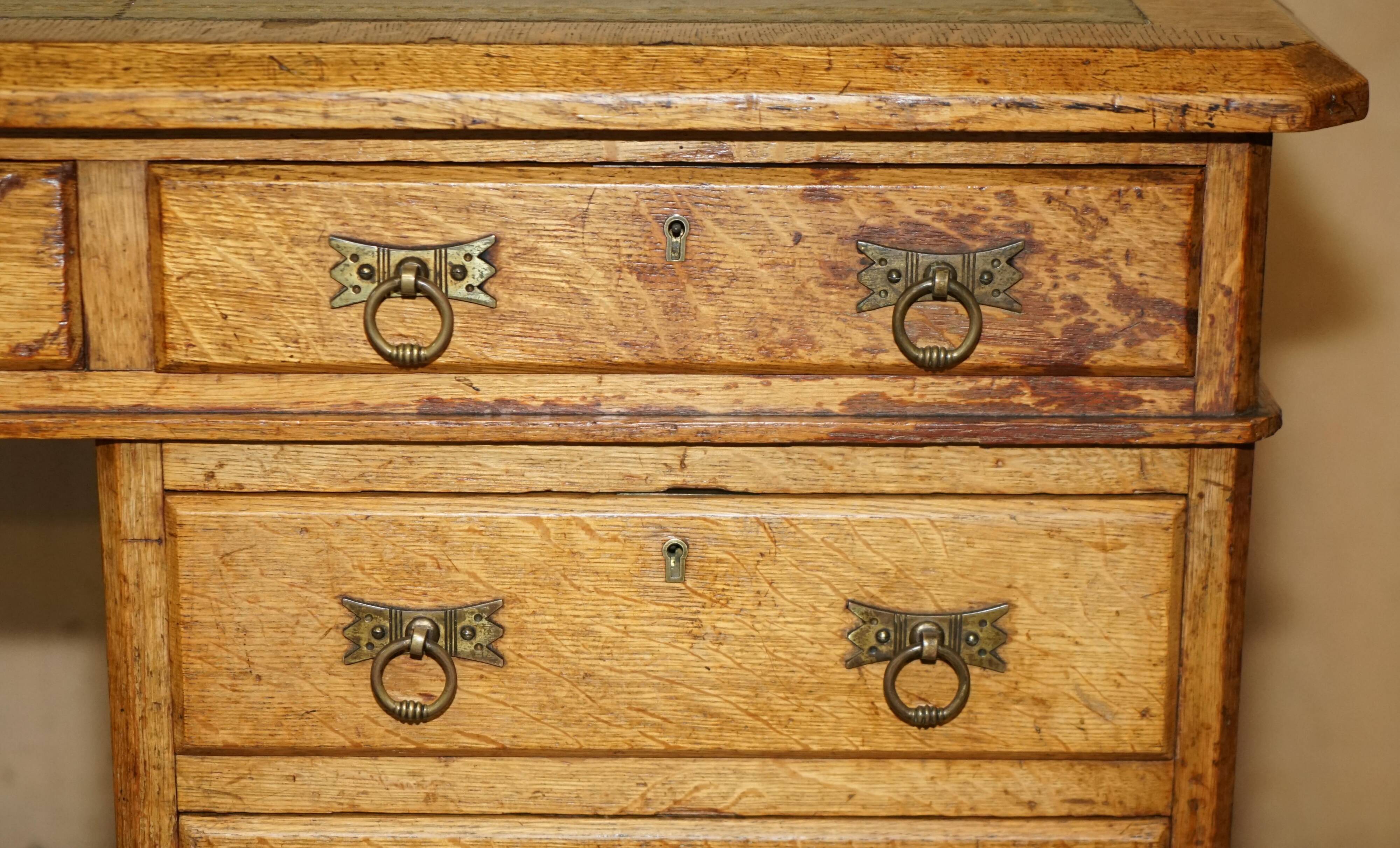 Victorian Oak Partner's Desk circa 1883