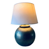 Large hammered metal lamp