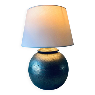 Large hammered metal lamp