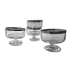 4 Ice cream or fruit salad bowls with mirror edge