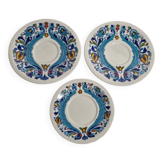 Three "Izmir" saucers, Villeroy and Boch, vintage 70s