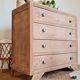 Commode Art déco brute détails pieds compas